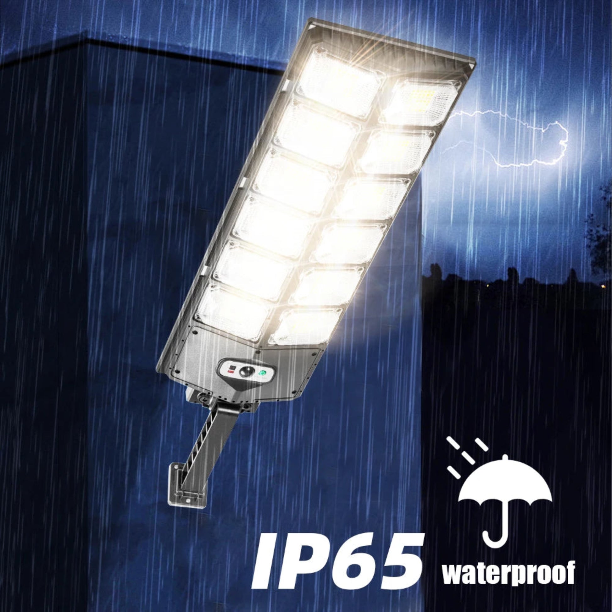 High-brightness 12000 Lumen solar street light ensuring enhanced safety for driveways and walkways.