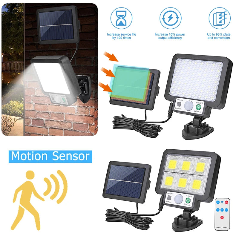 COB LED Solar Motion Light Perfect for Garden Decor