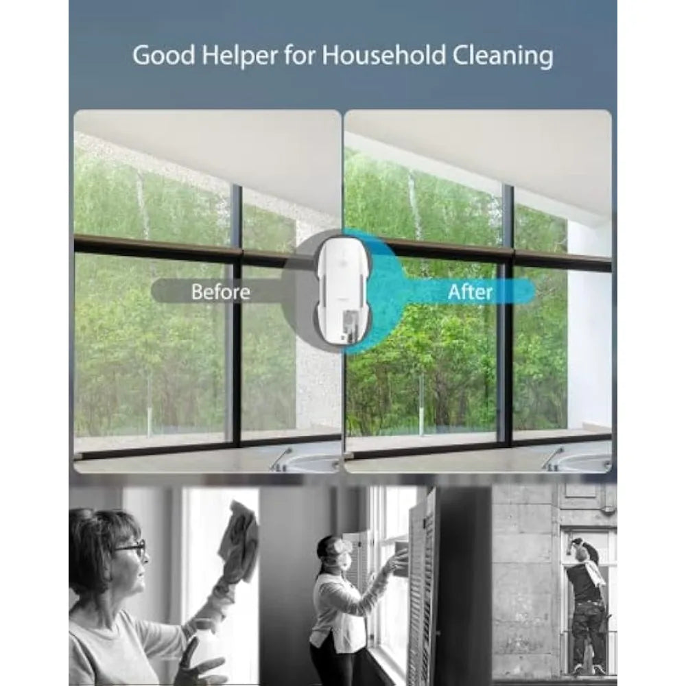 Automatic Window Cleaner Robot with Ultrasonic Spray