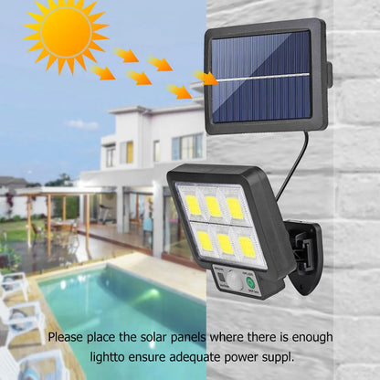 COB LED Solar Motion Light Perfect for Garden Decor