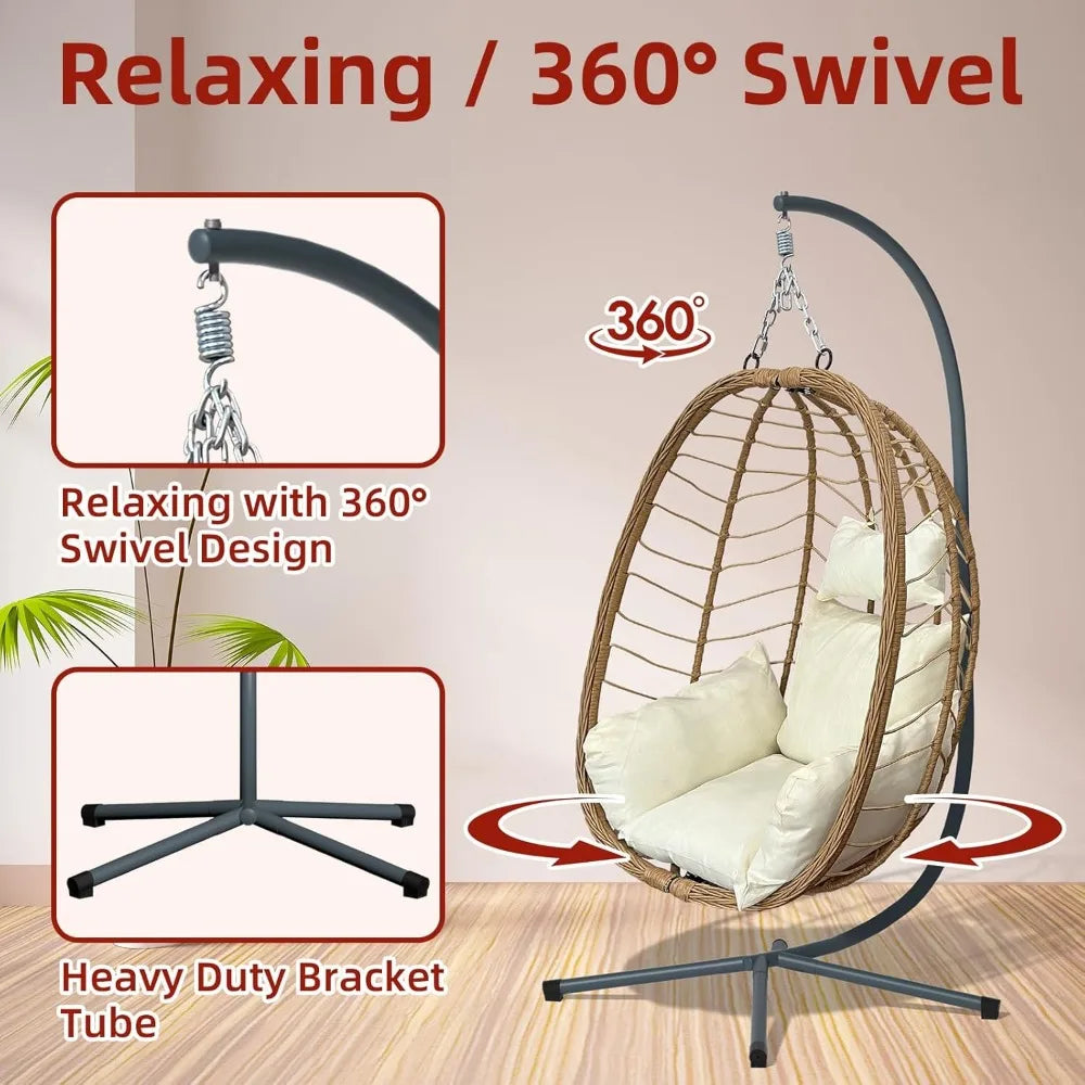 Rattan Wicker Swing Chair Smooth Island Comfort