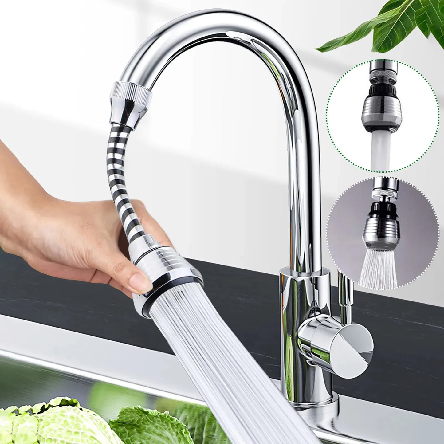 360° Faucet Extension Adapter With Water Saving Nozzle