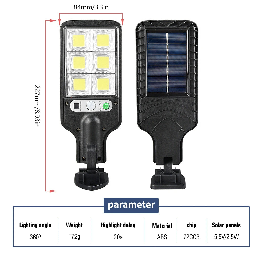 Bright Solar Motion Wall Light Perfect for Garden Use