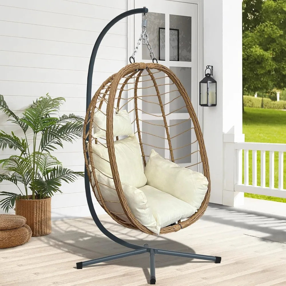 Rattan Wicker Swing Chair Smooth Island Comfort