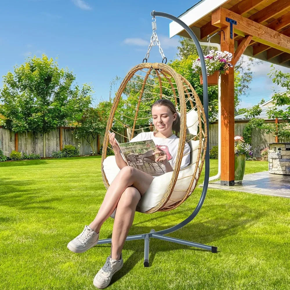 Rattan Wicker Swing Chair Smooth Island Comfort