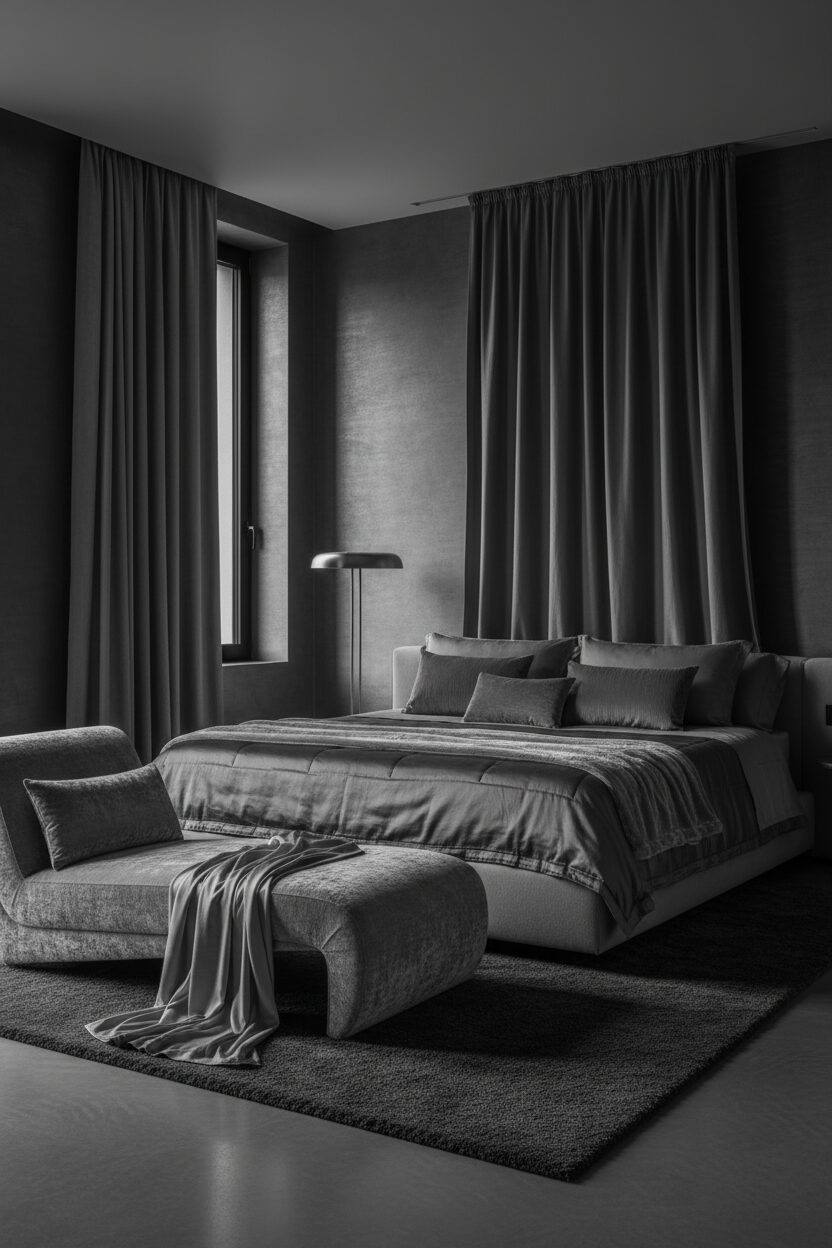 Monochromatic Textural Layering with Silk and Velvet