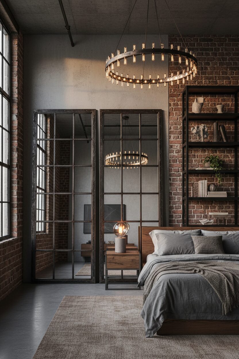 Oversized Leaner Mirrors with Metal Frames