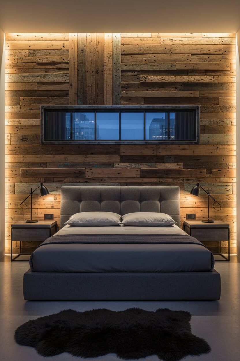 Custom Reclaimed Wood Feature Wall