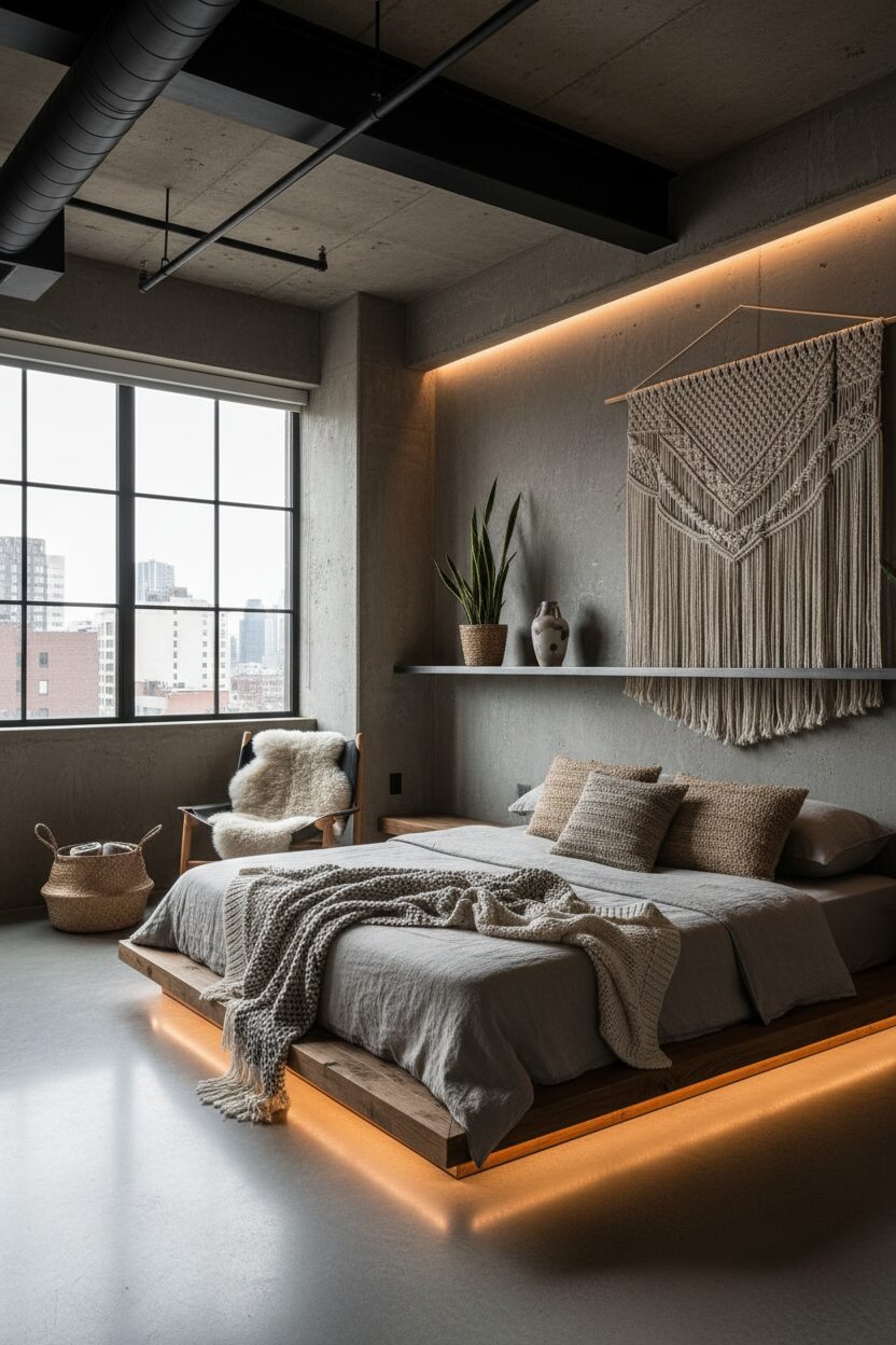 Industrial Minimalism with Natural Textiles