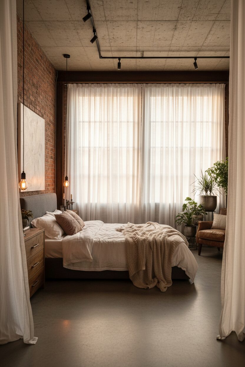 Soft Loft Lighting and Sheer Layers