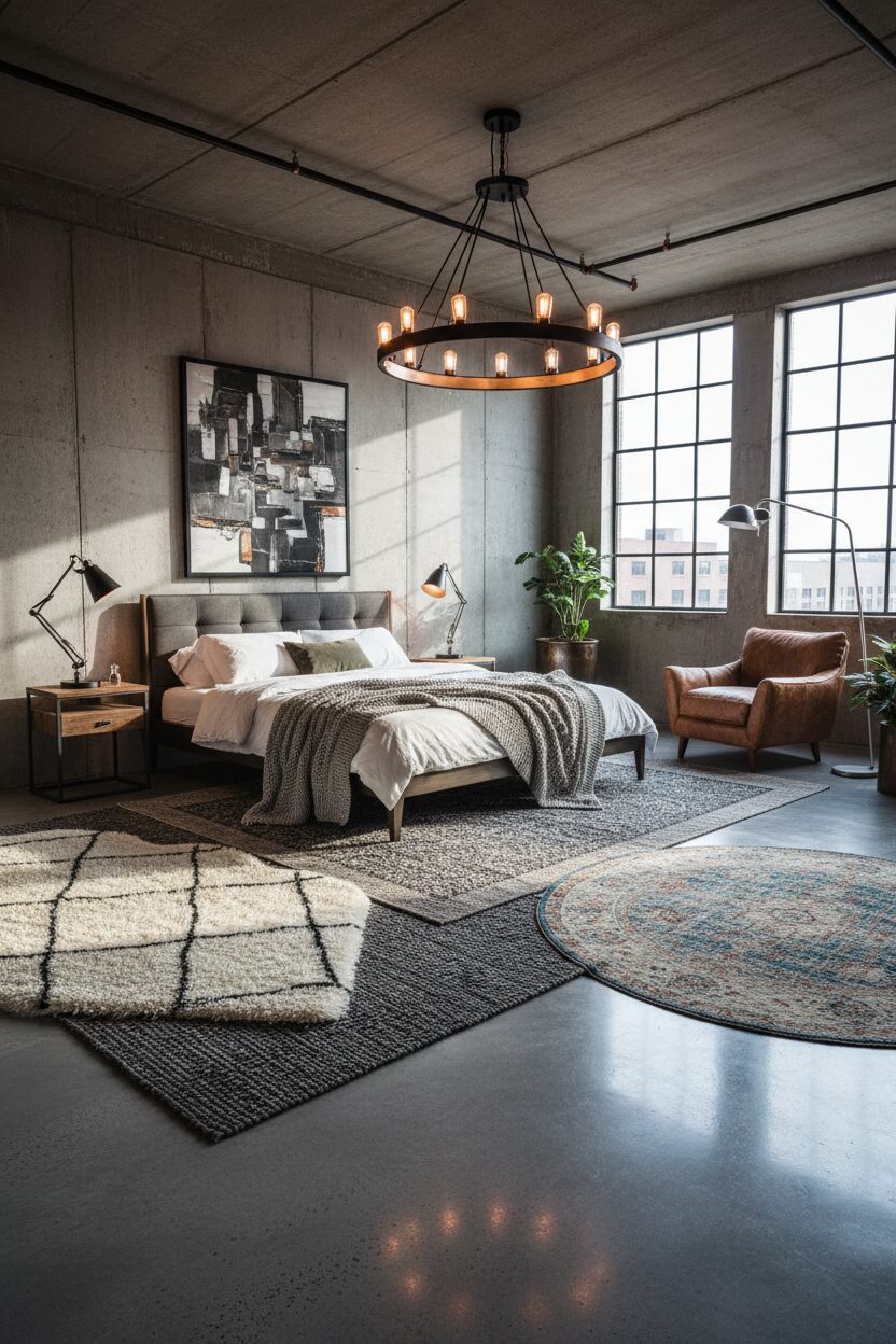 Polished Concrete Flooring and Rugs