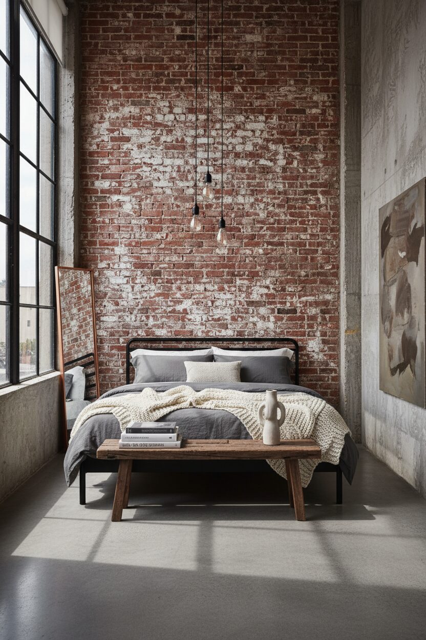Exposed Brick and Raw Texture Walls