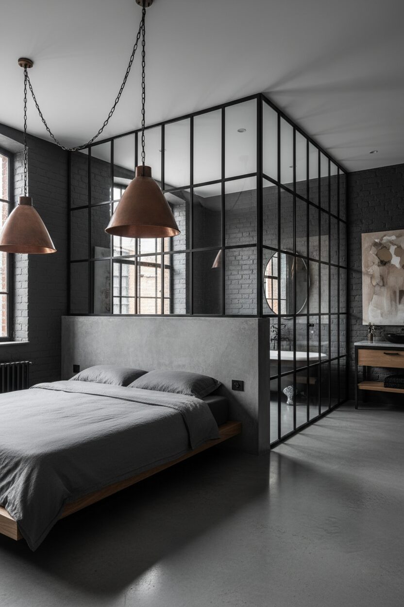 Matte Black Steel Crittall Partitions
