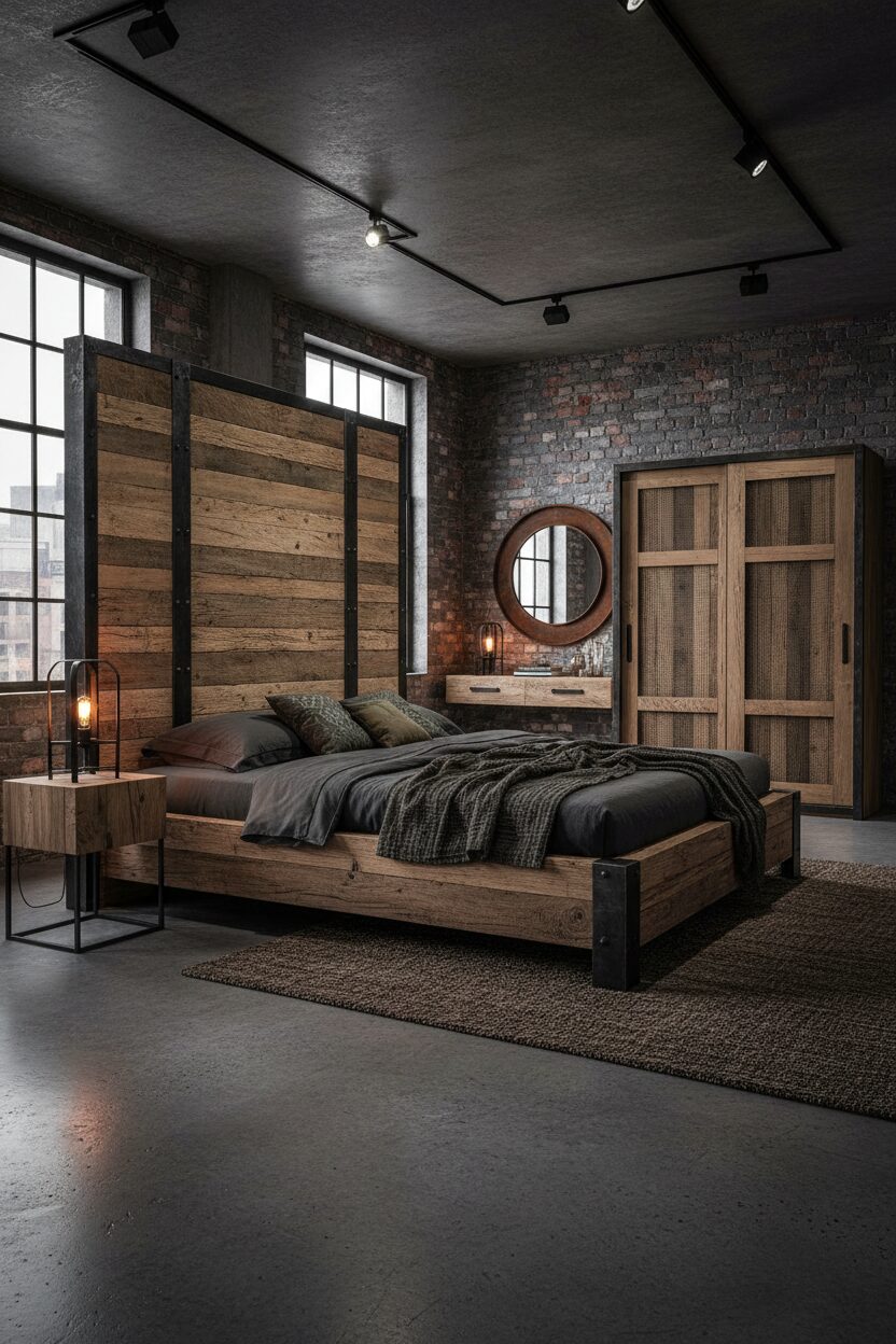 Weathered Wood and Iron Fusion