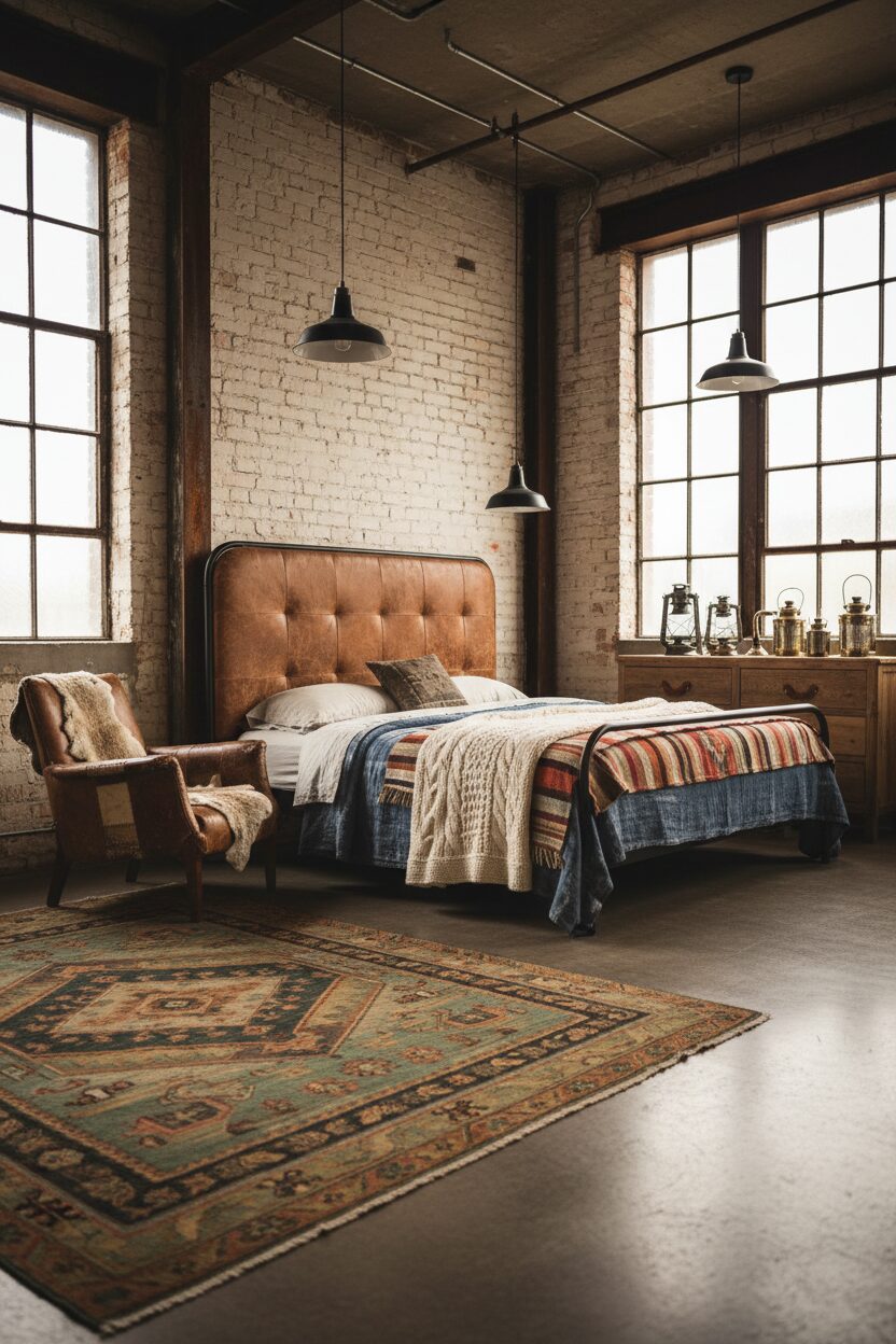 Vintage Leather and Textile Layering