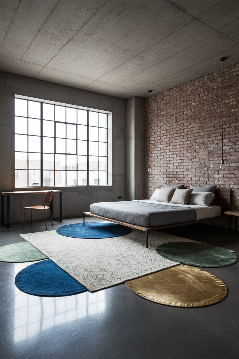 Polished Concrete Flooring and Silk Rugs