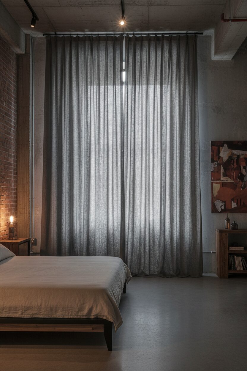 Floor-to-Ceiling Drapery in Heavy Linen