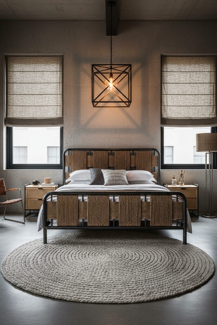 Woven Accents Amidst Metal Frames