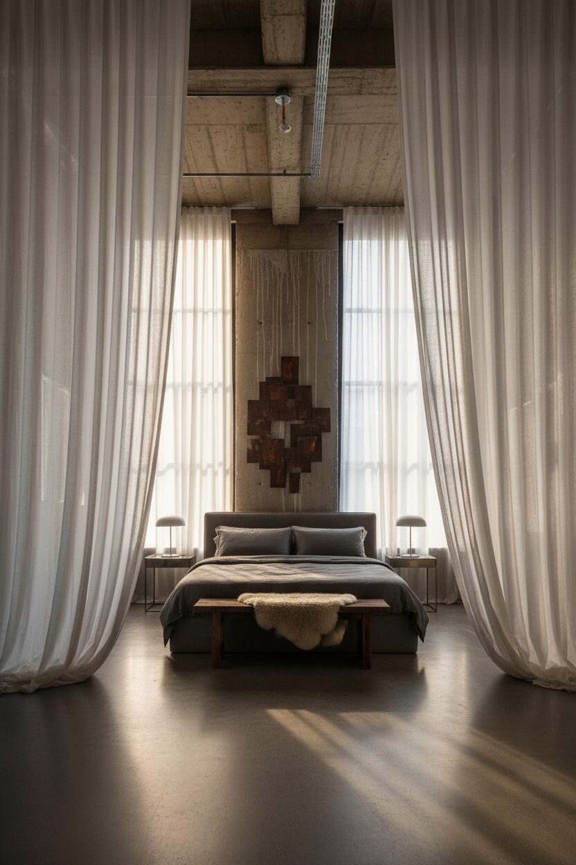 Sheer Floor-to-Ceiling Drapery