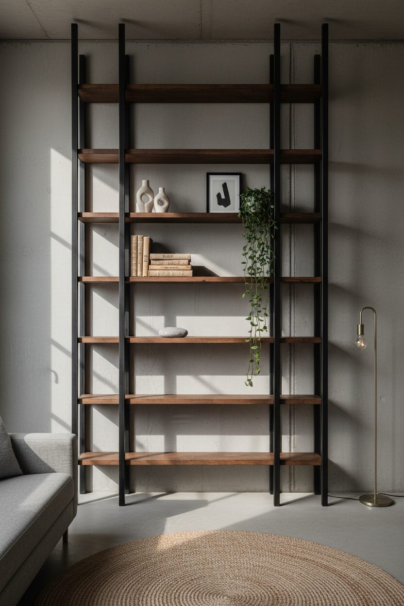 Minimalist Shelving with Personal Touches