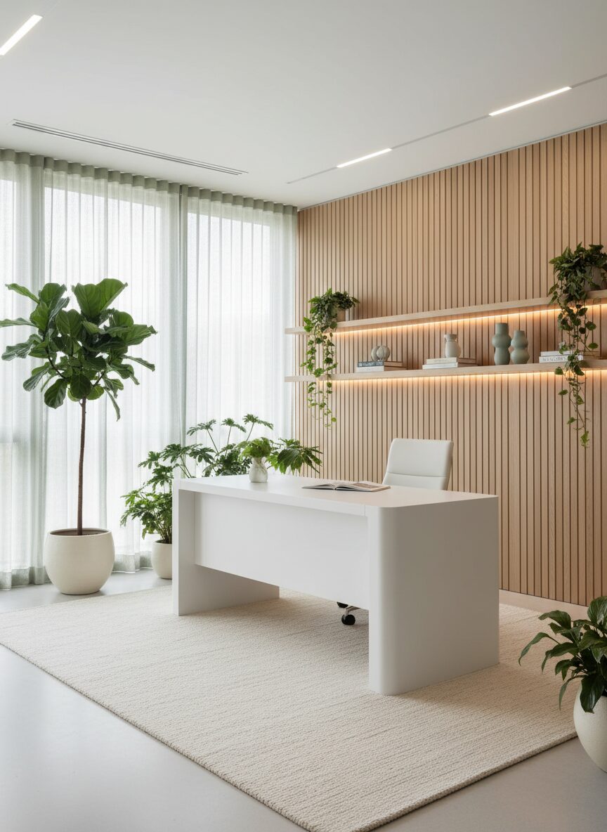 Contemporary Biophilic Executive Workspace