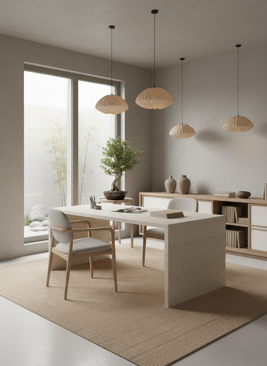 Minimalist Stone and Timber Study