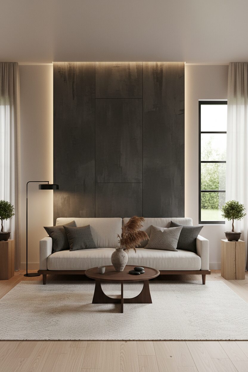 Whispering Charcoal Accent Wall
