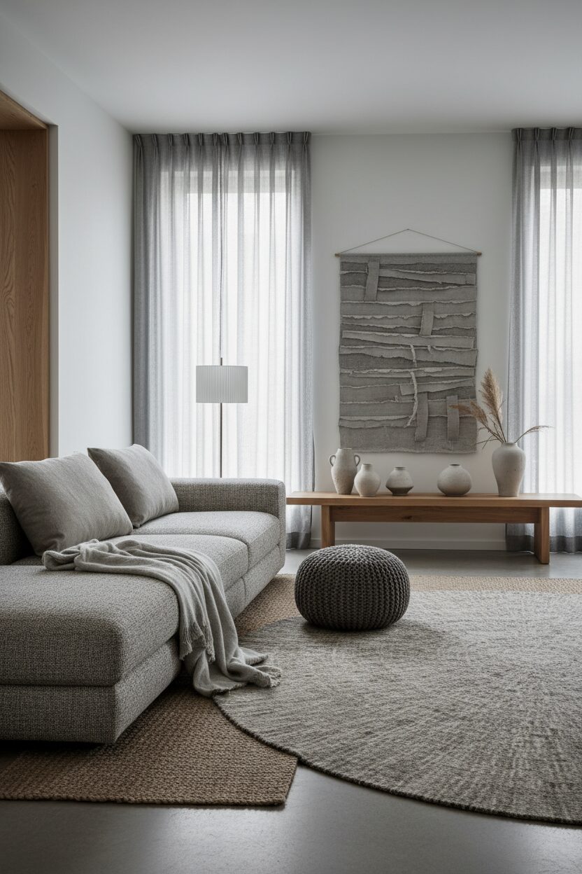 Soft Pewter Textile Layering