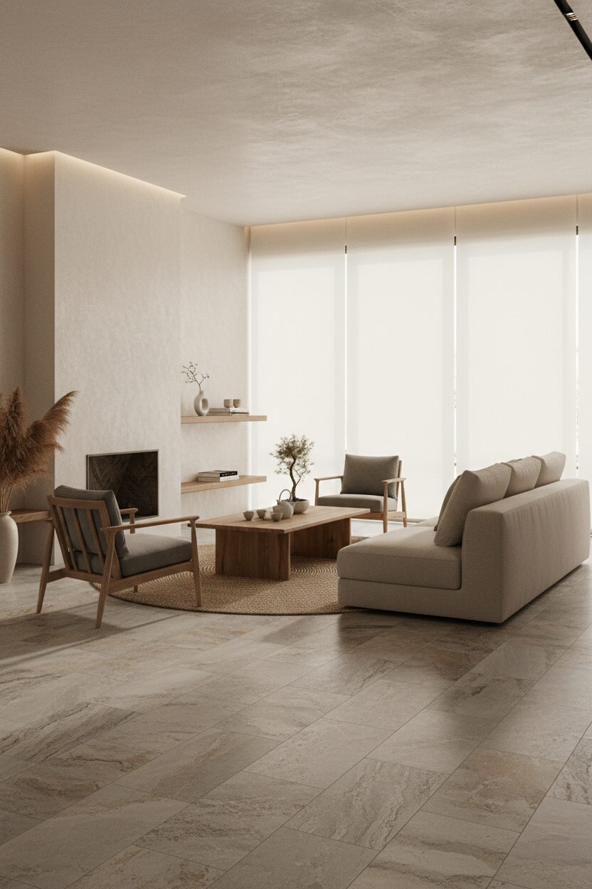 Stone-Inspired Floor Ceramics