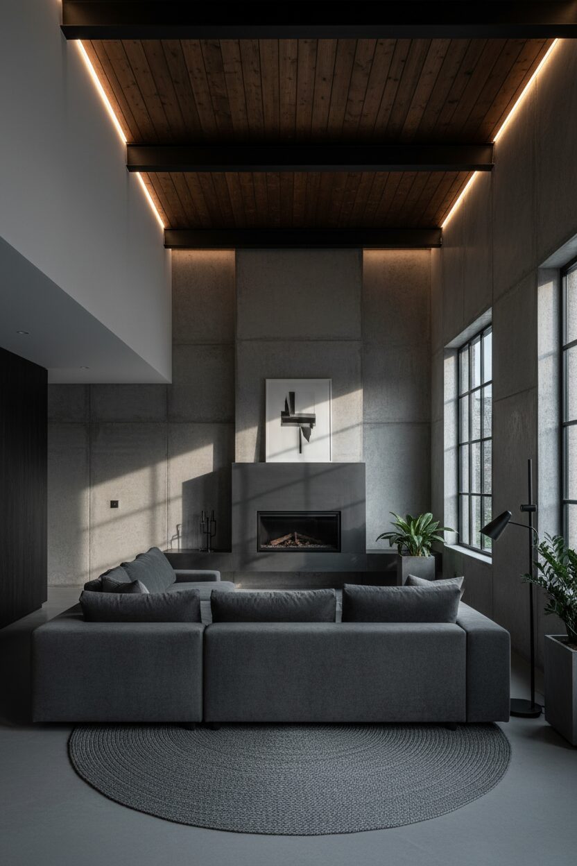 Architectural Shadows with Anthracite Accent Lighting