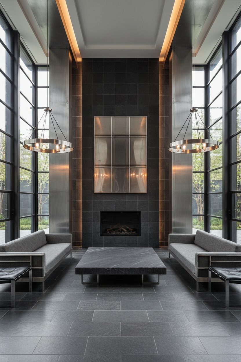 Symmetrical Steel and Slate Symmetry