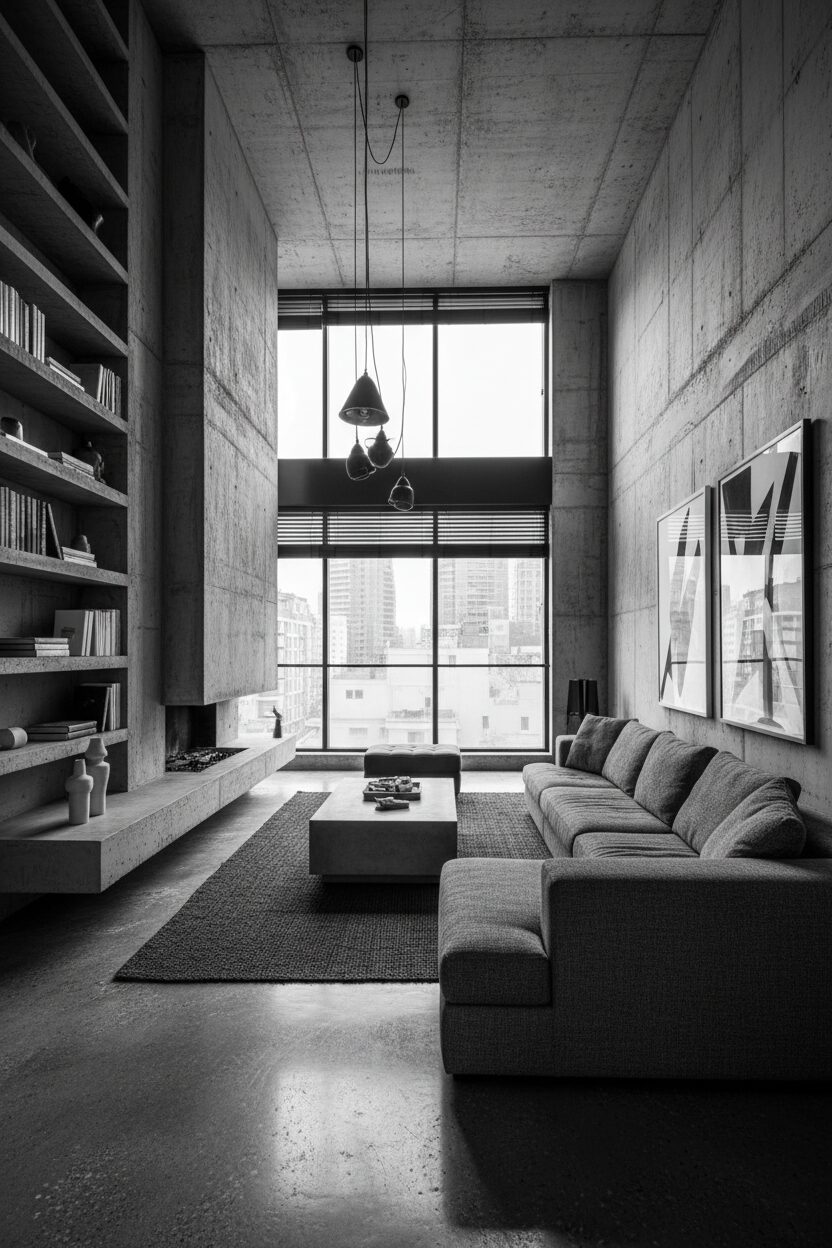 Brutalist Monochrome Masterpiece