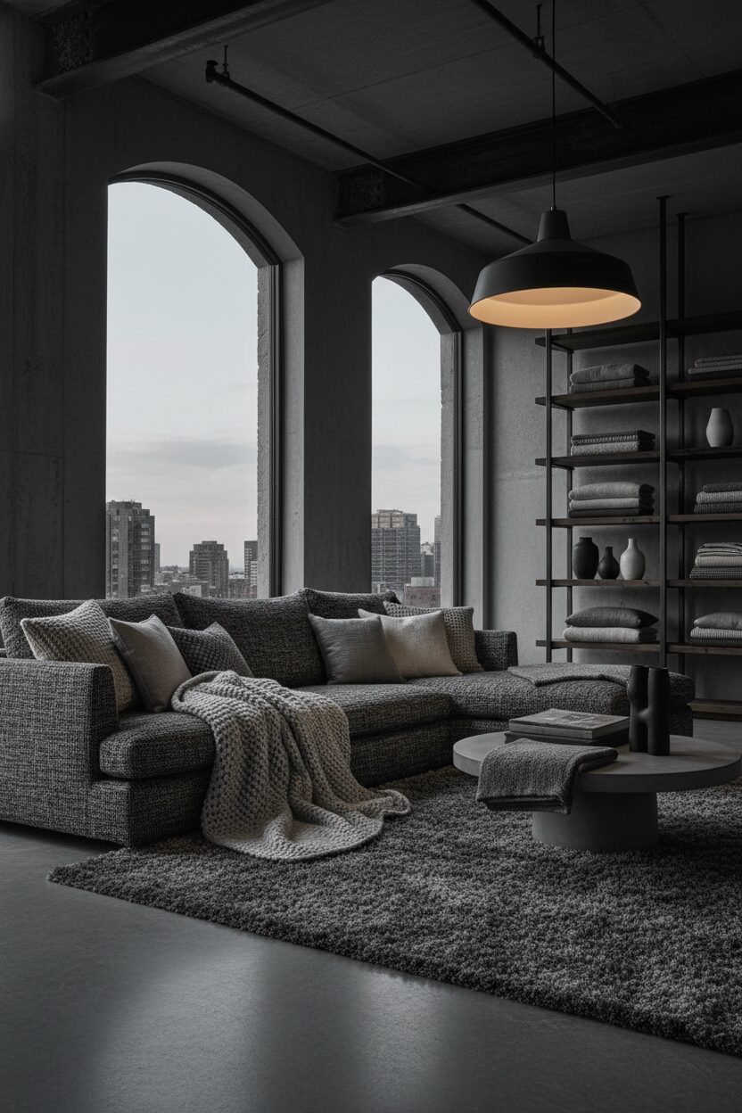 Monochromatic Textile Layering