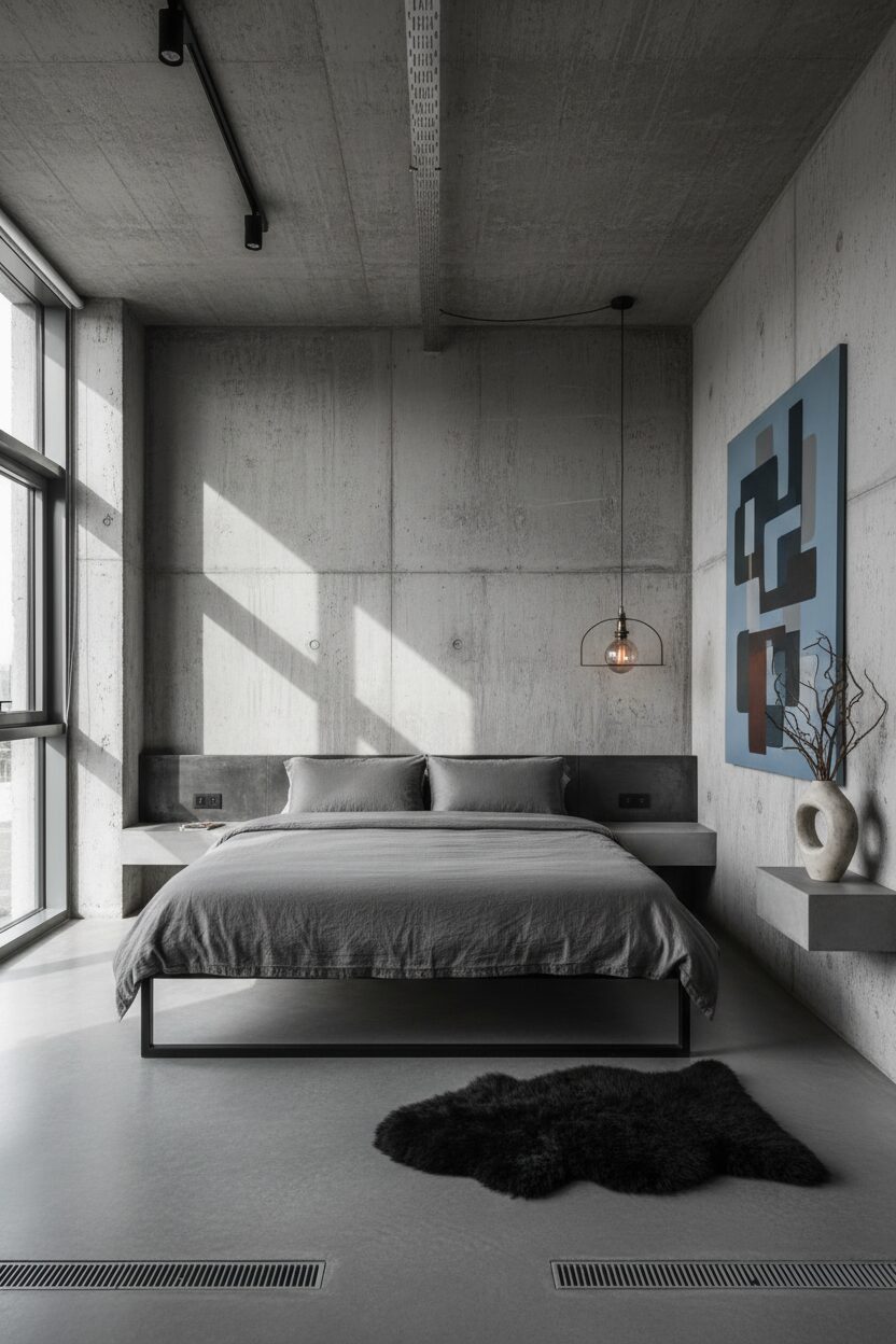 Cool Concrete Finish Walls