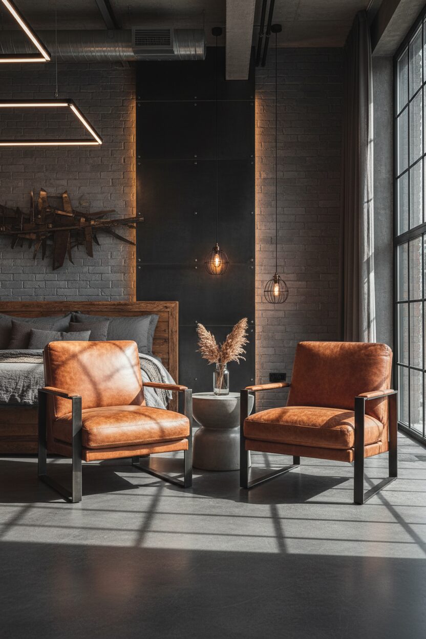 Rich Cognac Leather Chairs