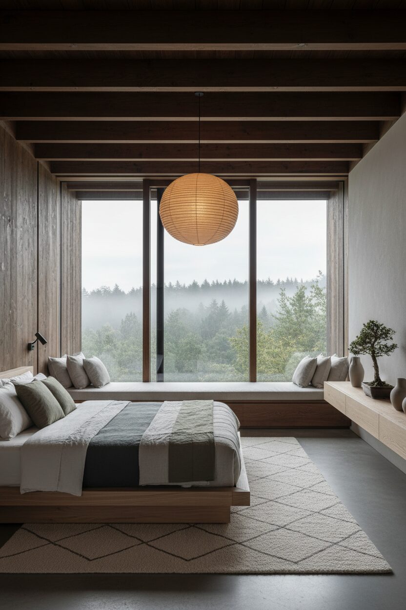 Modern Minimalist Glass and Wood