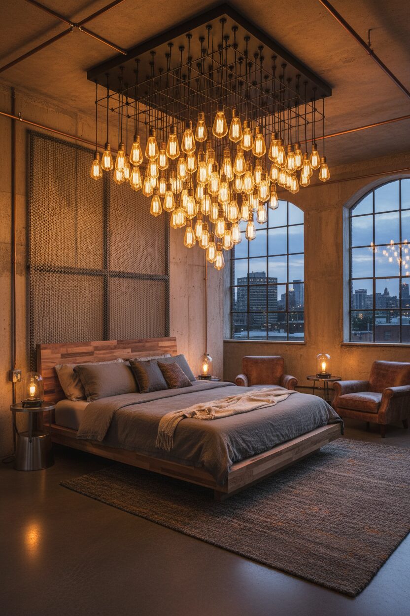 Glowing Golden Edison Bulbs