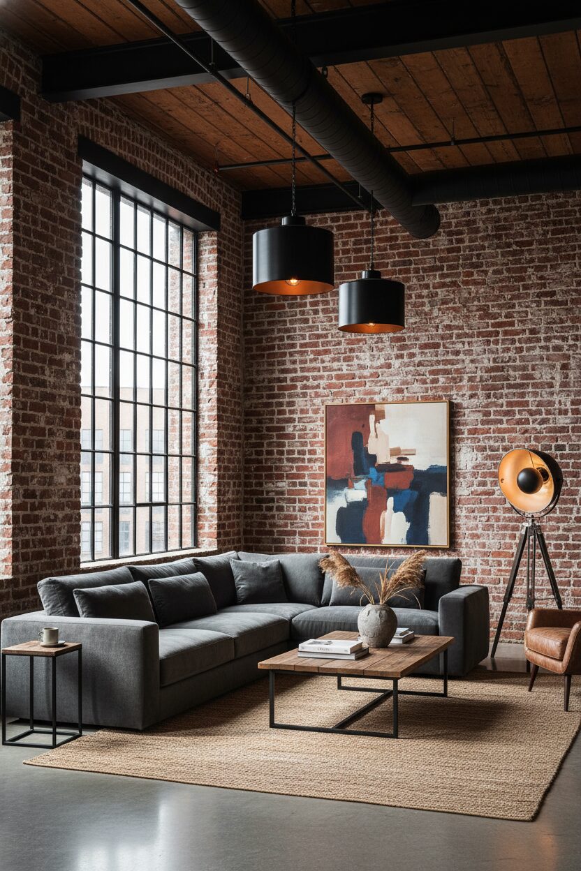 Exposed Red Brick Walls