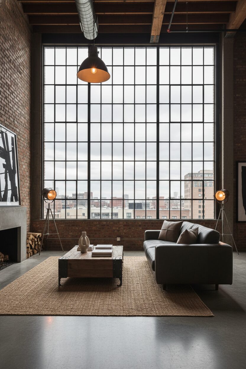 Large Black Iron Windows