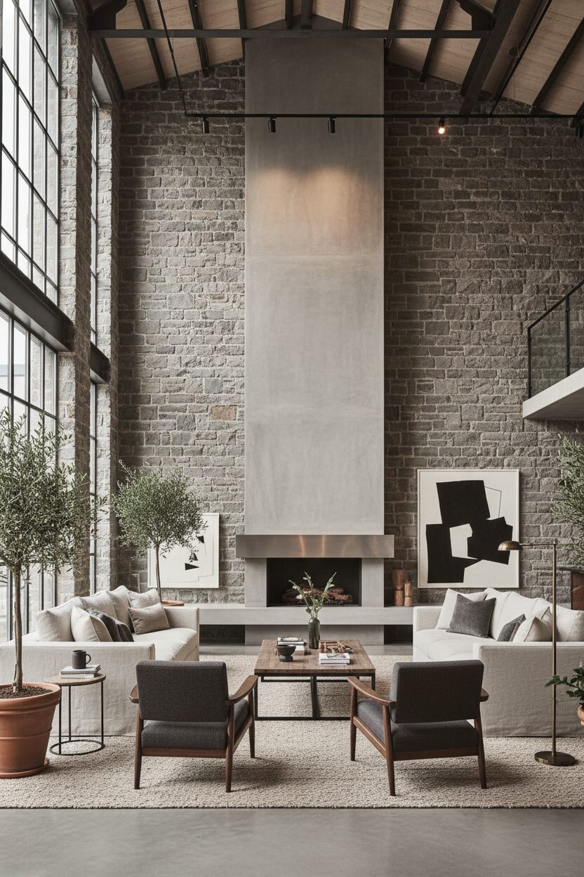 Stone Walls with Neutral Colors