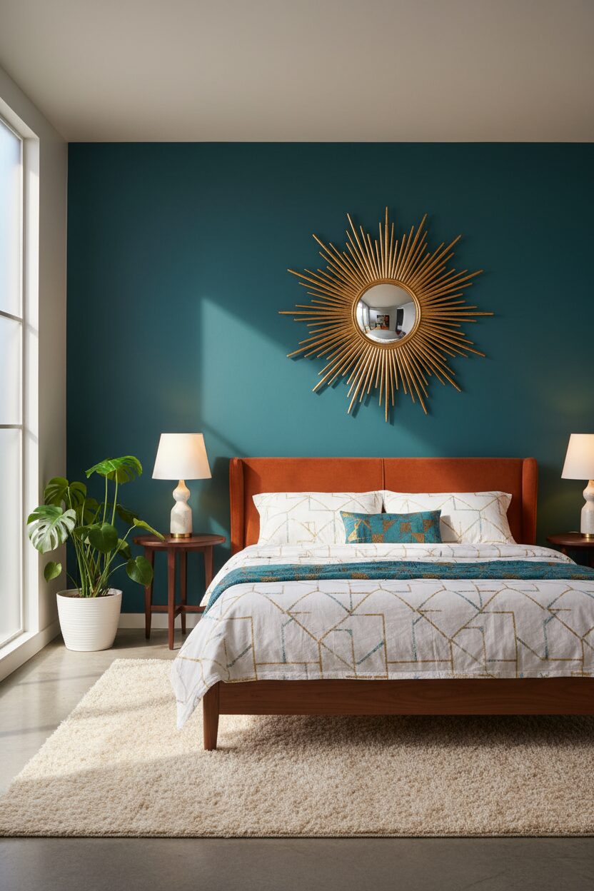 Hang a Gold Sunburst Mirror