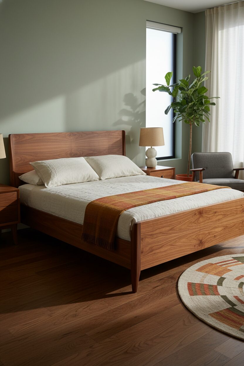 The Warm Walnut Bed Frame