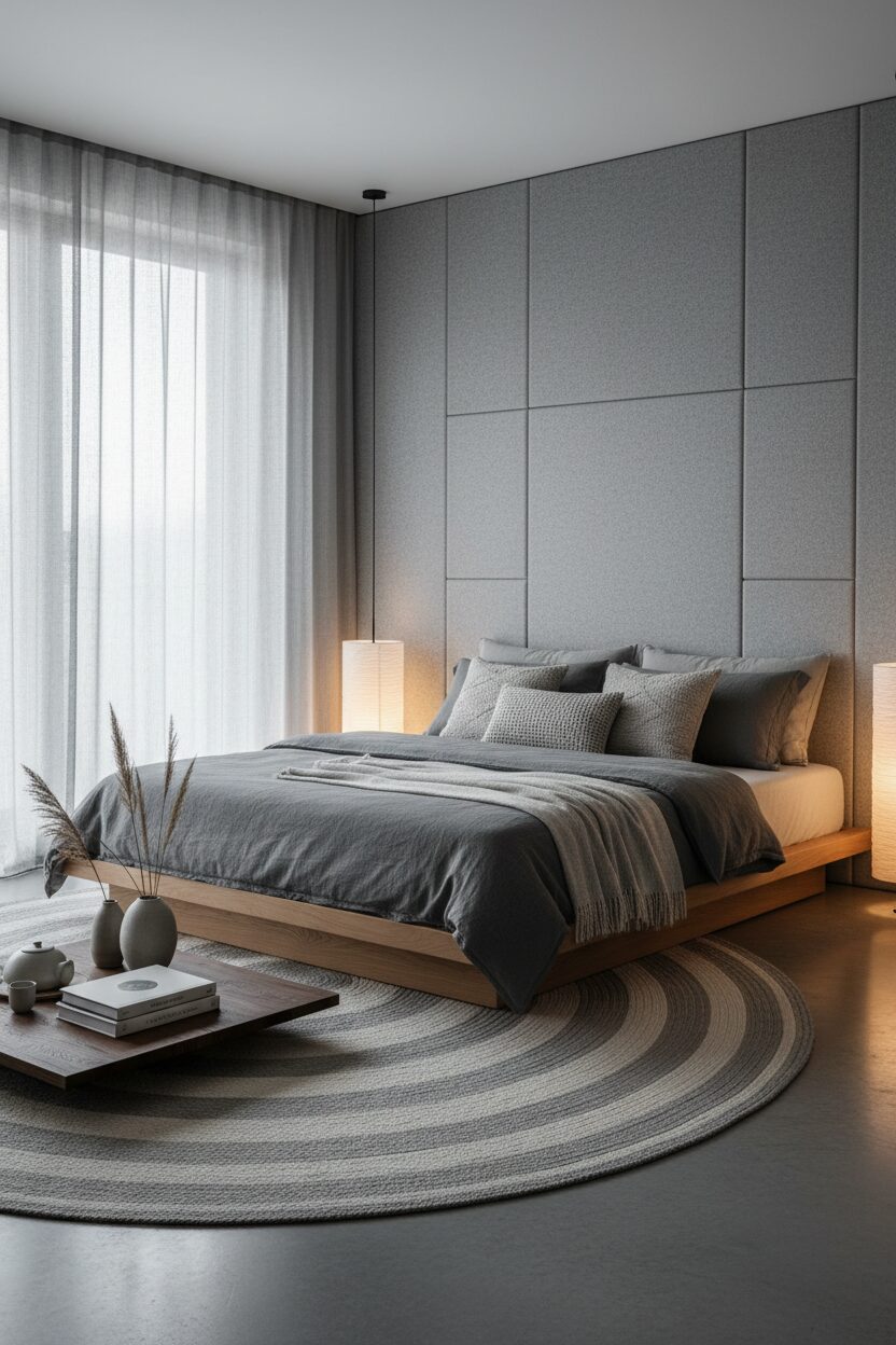 Soft Gray Linen and Wool Textures