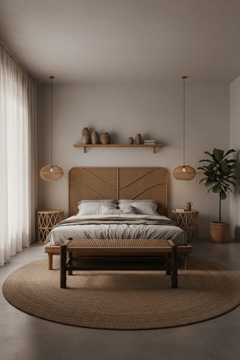 Woven Bamboo and Rattan Details