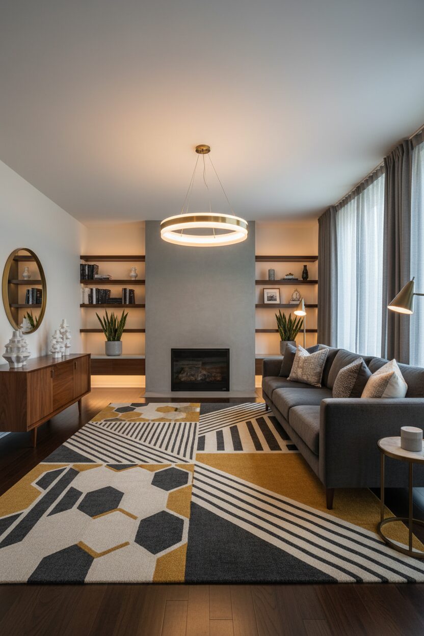 Charcoal Grey and Geometric Rugs