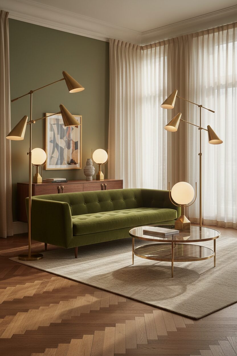 Shiny Gold Brass Lamps