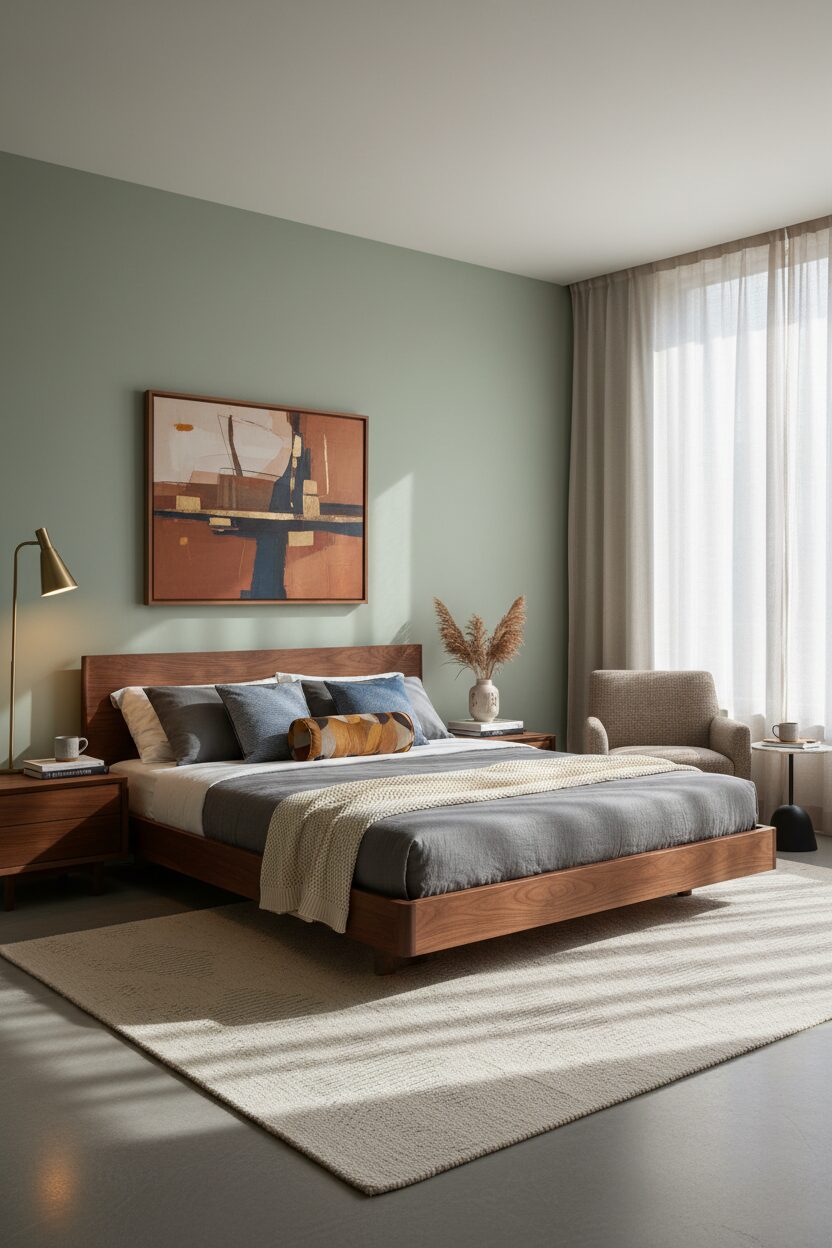 The Classic Walnut Platform Bed