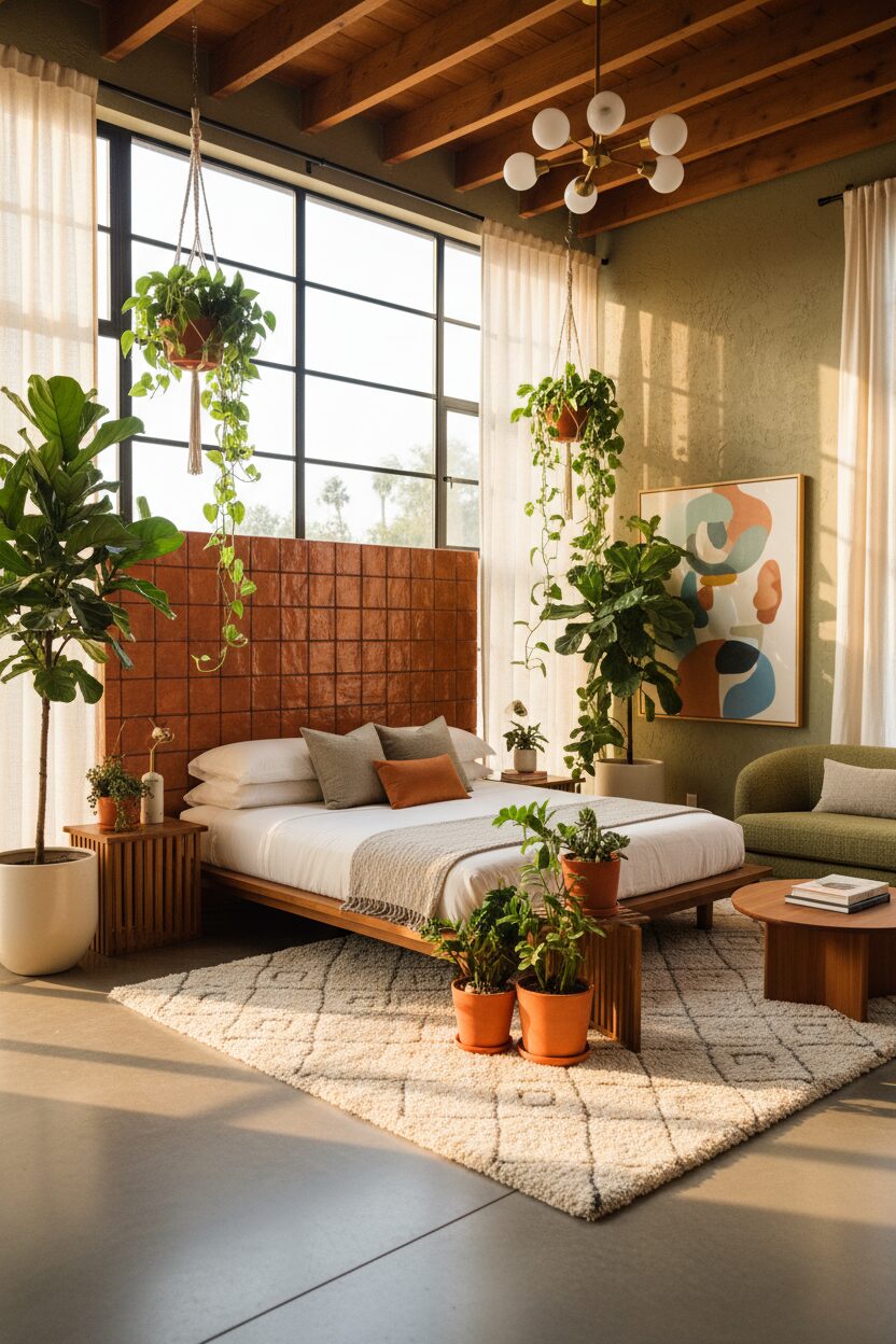 Lush Greenery and Terracotta