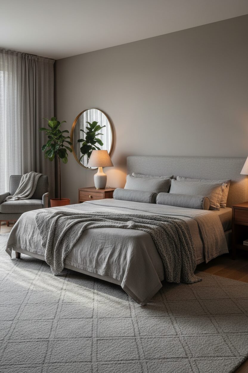 Soft Gray Linen and Wool