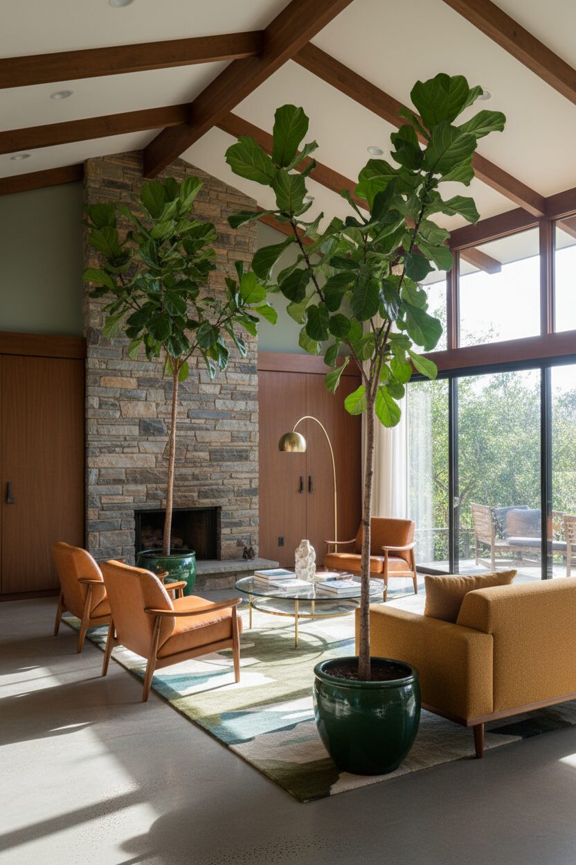 Tall Green Indoor Trees